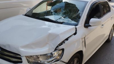 Bursa'nın Orhangazi ilçesinde otomobil ile motosikletin çarpışması sonucu meydana gelen