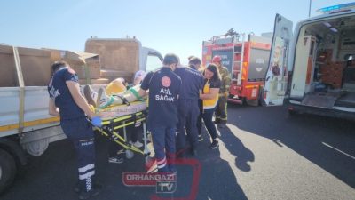 Bursa'da Gebze - Orhangazi - İzmir otoyolu Orhangazi kavşağı yakınlarında