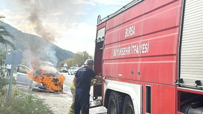 Gemlik – Orhangazi yolu üzerinde meydana gelen olayda seyir halinde