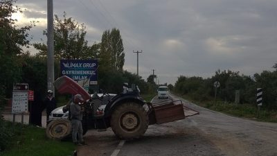 Bursa’nın Orhangazi ilçesinde Akharem Mahallesi kavşağında meydana gelen trafik kazasında