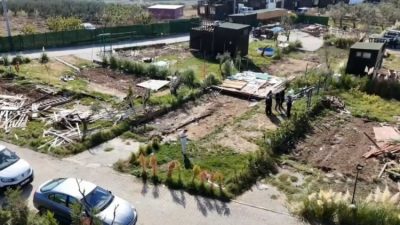 Bursa'da kaçak olarak tarım arazilerine ve ormana bitişik olarak yapılan
