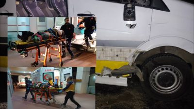 Bursa'da Orhangazi - İznik yolu üzerinde motosiklet ile minibüsün çarpıştığı
