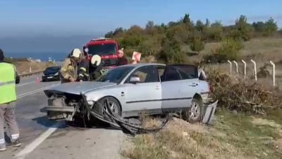 Bursa’da Yenişehir – İznik yolu üzerinde meydana gelen trafik kazasında