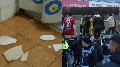 Bursa'nın Orhangazi ilçesinde bugün Gençlerbirliği-Odunlukspor arasında oynanan süper amatör lig