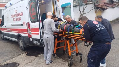 Bursa'nın Orhangazi ilçesinde yokuş aşağı yürüdüğü esnada ayağının kayması ile