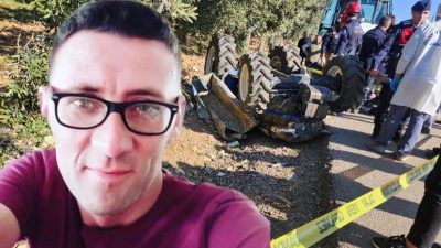 Bursa'da Orhangazi İznik yolu üzerinde meydana gelen trafik kazasında devrilen