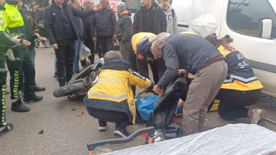 Bursa'nın Orhangazi ilçesinde şehir merkezinde meydana gelen trafik kazasında, Cadde