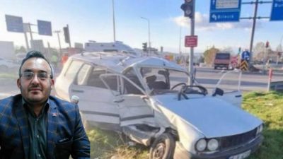 Bursa'da Yenişehir - İznik yolu üzerinde meydana gelen trafik kazasında