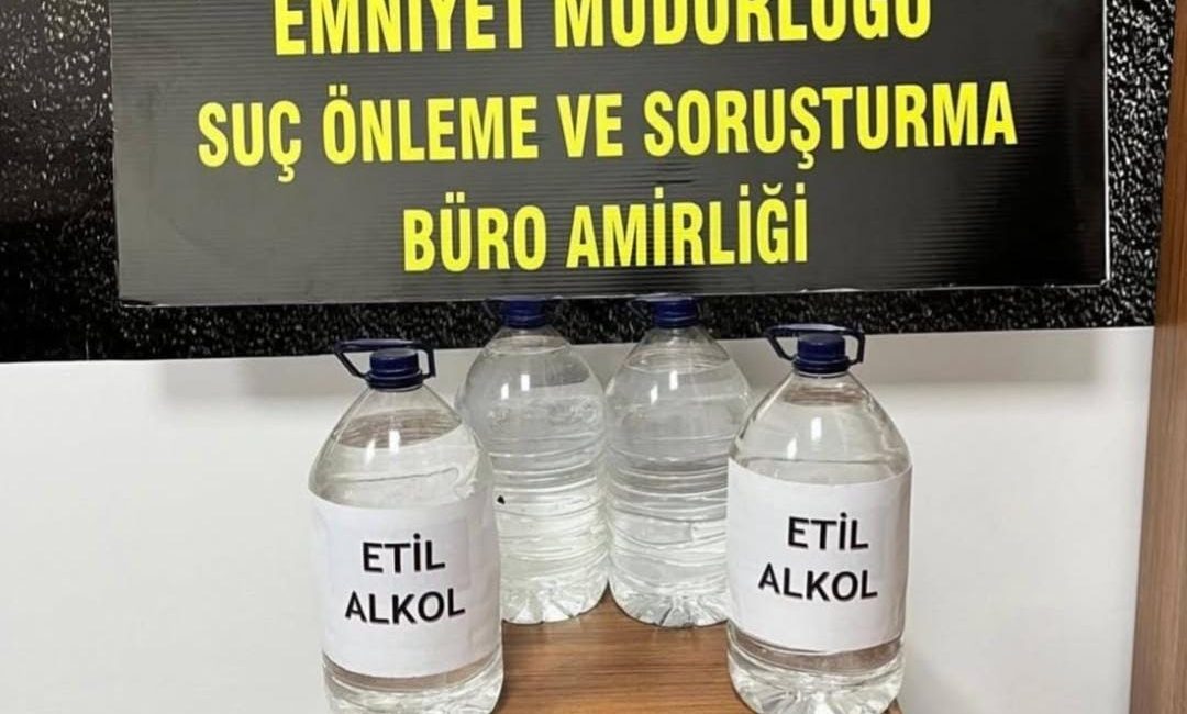 Bursa'nın Yenişehir ilçesinde bir adrese yapılan baskında çok miktarda etil