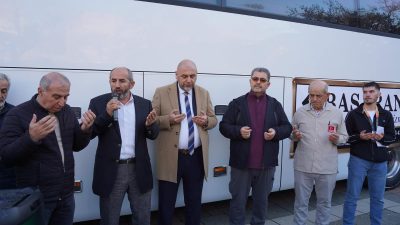 Bursa'nın Orhangazi ilçesinde umre ziyareti yapmak kutsal topraklara gidecek olan