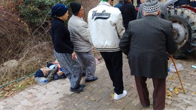 Bursa’nın Gemlik ilçesinde meydana gelen trafik kazasında, kontrolden çıkan traktör