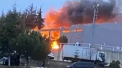 Balıkesir'in merkez Karesi ilçesinde patlayıcı üretilen fabrikada meydana gelen patlama