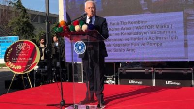 BUSKİ'nin araç filosuna kattığı yeni araçların açılış programında konuşan Bursa