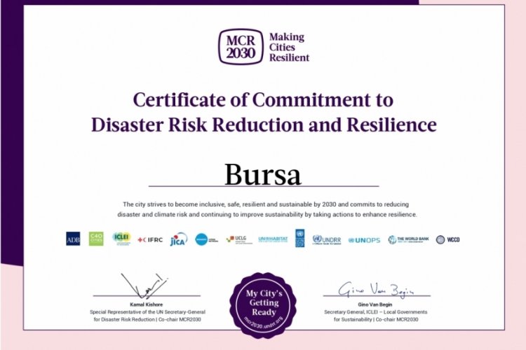 Bursa Büyükşehir Belediyesi, Birleşmiş Milletler (BM) bünyesindeki Afet Risk Azaltma