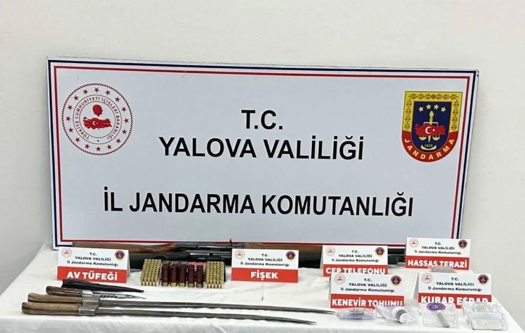 Yalova'da gelen bir istihbaratı değerlendiren İl Jandarma Komutanlığı ekipleri, Termalde