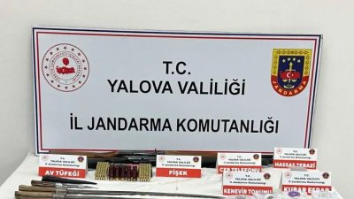Yalova'da gelen bir istihbaratı değerlendiren İl Jandarma Komutanlığı ekipleri, Termalde
