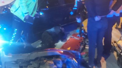 Bursa'nın Orhangazi ilçesinde motosiklet ile otomobilin karıştığı trafik kazasında, motosiklet