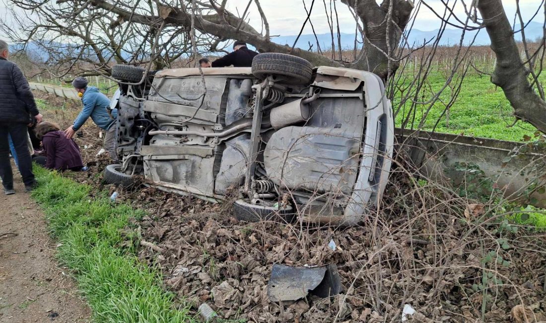 Bursa'da Orhangazi - İznik yolu üzerinde meydana gelen trafik kazasında