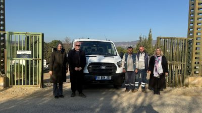Bursa'nın Orhangazi ilçesinde bulunan mezarlığa büyük baş hayvanların girerek mezarlara