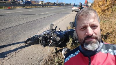 Bursa'nın Orhangazi ilçesinde meydana gelen trafik kazasında, aynı istikamette seyreden