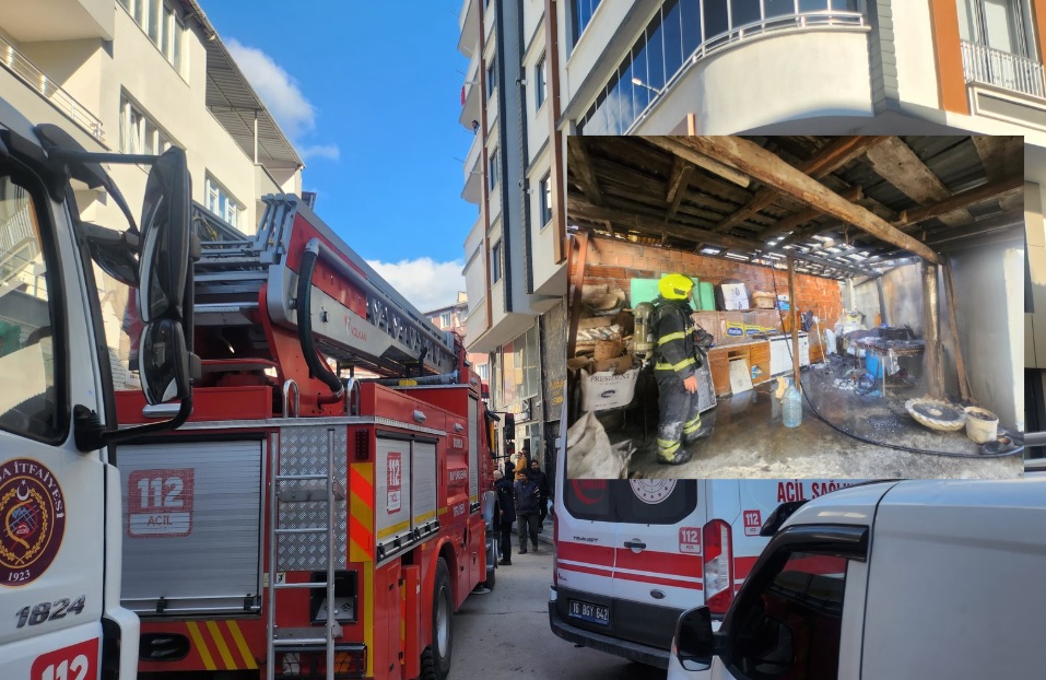 Bursa'nın Orhangazi ilçesinde meydana gelen olayda bir apartmanın baca kısmında