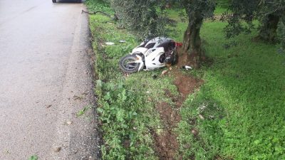 Bursa'nın İznik ilçesinde meydana gelen trafik kazasında kullandığı motosiklet ile