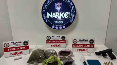 Yalova’da polis tarafından eş zamanlı düzenlenen uyuşturucu operasyonlarında, uyuşturucu maddeler