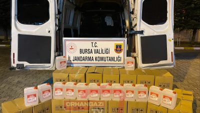 Bursa'da kaçak alkol ile mücadele çalışmaları kapsamında İl Jandarma KOM