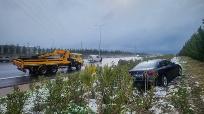 Gebze - Orhangazi - İzmir otoyolu üzerinde meydana gelen trafik
