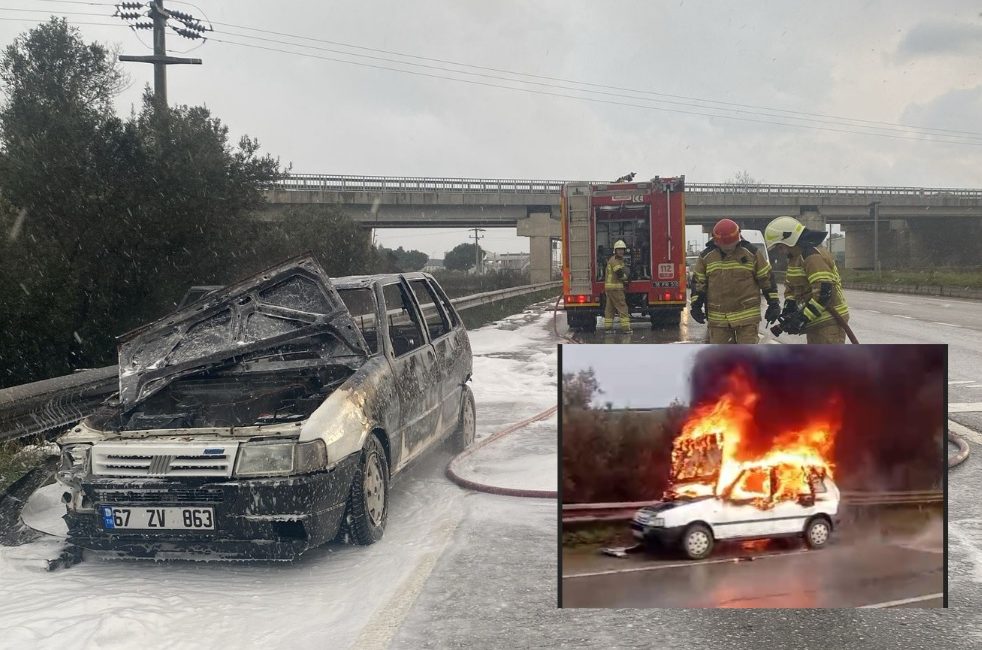 Bursa'nın Orhangazi ilçesinde ana yol üzerinde meydana gelen olayda, trafik