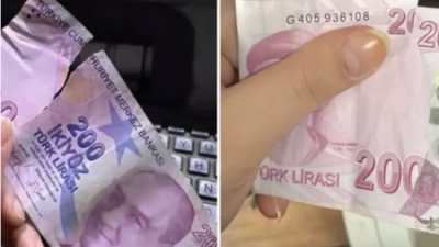 Son dönemlerde ATM'den çektikleri paralarda yırtıklık ve kopukluklarla karşılaştıklarını belirten