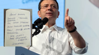 İBB Başkanı Ekrem İmamoğlu, gözaltında el yazısıyla kaleme aldığı notu