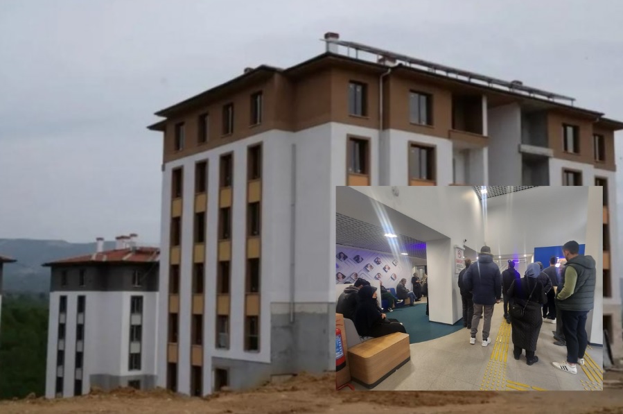 Bursa'nın Orhangazi ilçesinde yapımı devam eden 166 konutluk TOKİ 5.