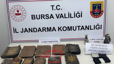 Bursa'nın İnegöl ilçesinde bir evde tarihi eser bulunduğu ihbarı ile