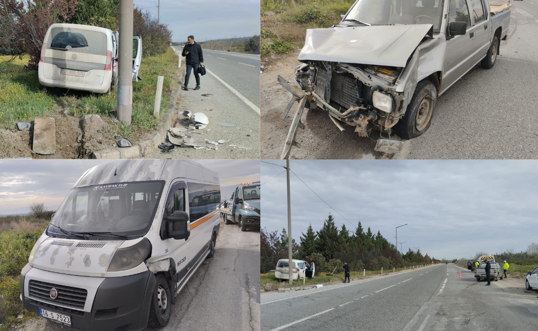 Bursa'da, Yalova yolu üzeri Orhangazi çıkışında meydana gelen trafik kazasında