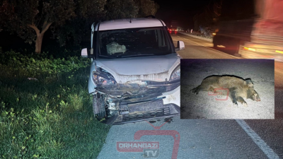 Bursa'nın Orhangazi ilçesinde, Orhangazi-İznik yolu üzerinde meydana gelen trafik kazasında