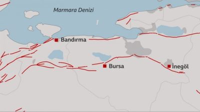 Türkiye'de yeni yapılan bir araştırma Kuzey Anadolu Fay Hattı'nın güney