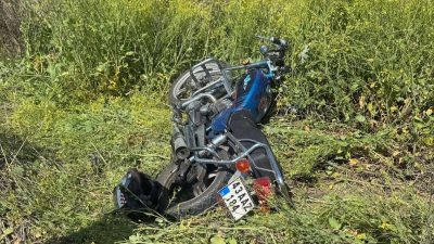 Bursa'nın Orhangazi ilçesinde meydana gelen trafik kazasında, kullandığı motosikletin kontrolünü