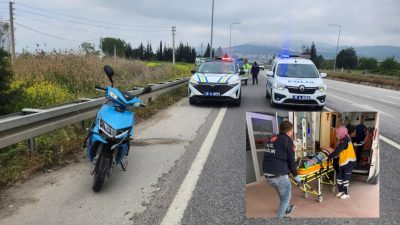 Bursa'da, Orhangazi - İznik yolu üzerinde meydana gelen trafik kazasında
