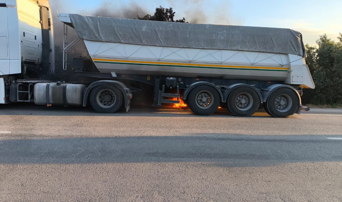 Bursa'da, Orhangazi - İznik yolu üzerinde meydana gelen olayda, kalsit