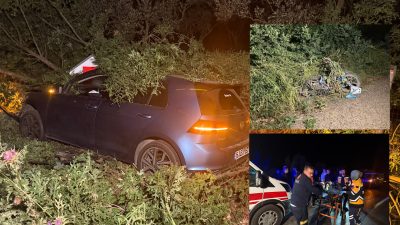 Bursa'nın Orhangazi ilçesinde meydana gelen trafik kazasında, motosiklet ile otomobil