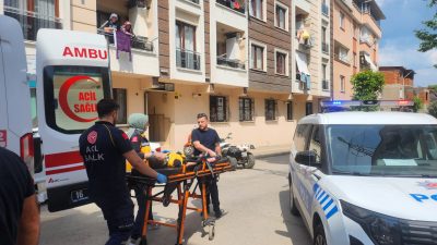 Bursa'nın Orhangazi ilçesinde meydana gelen olayda, bir anda yola çıkan