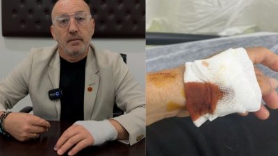 Bursa'nın Gemlik ilçesinde Karacaali Mahallesi Muhtarı Göksal Noca çok sayıda