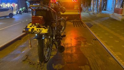 Bursa'nın Orhangazi ilçesinde şehir içinde seyir halinde iken-trafik ekiplerine yakalanan