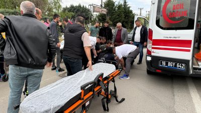 Bursa’nın Orhangazi ilçesinde meydana gelen trafik kazasında, önünde yavaşlayan hafif