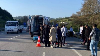 Bursa'nın Yenişehir ilçesinde meydana gelen trafik kazasında, kullandığı motosikletin üzerinden