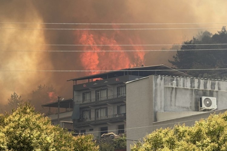 Bursa'nın merkez Osmangazi ilçesine bağlı İsmetiye Mahallesi'nde çıkan orman yangını