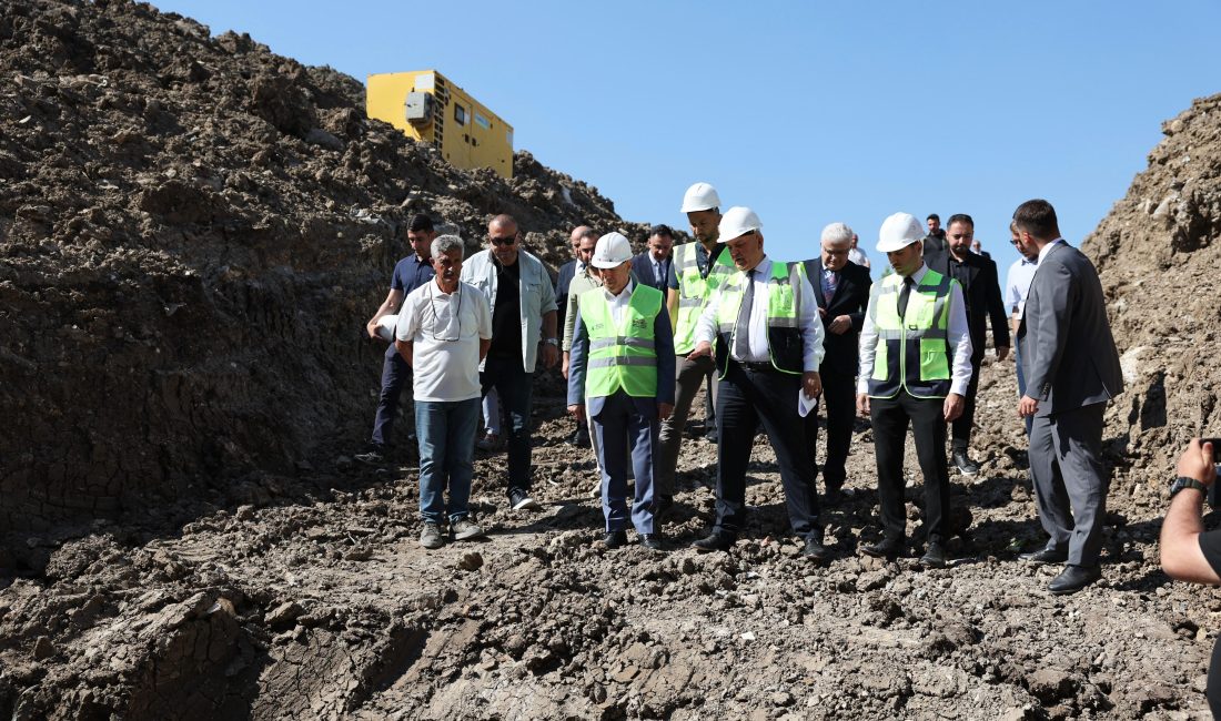 Bursa Büyükşehir Belediye Başkanı Mustafa Bozbey, Çınarcık Barajı isale hattı