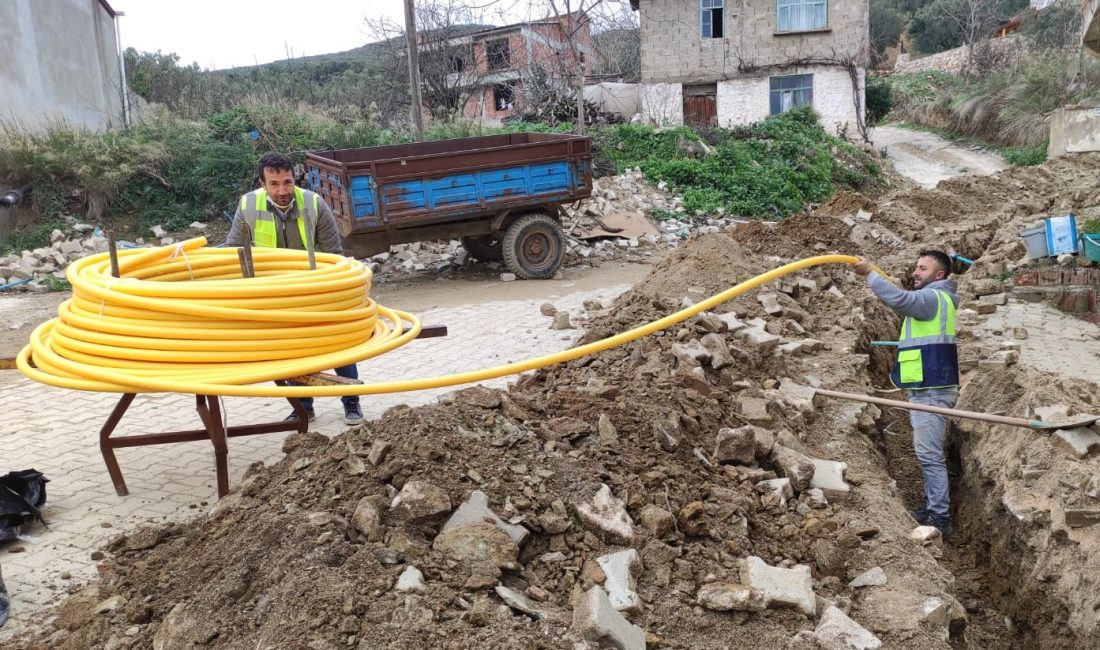 Bursa'nın Orhangazi ilçesinde kırsal mahallelerde de devam eden doğalgaz çalışmaları