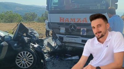 Bursa'da, İznik – Yenişehir yolu üzerinde meydana gelen otomobil ile